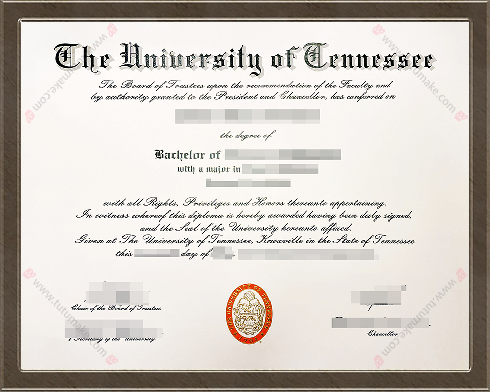 田纳西大学文凭University of Tennessee degree