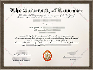 田纳西大学文凭University of Tennessee degree1
