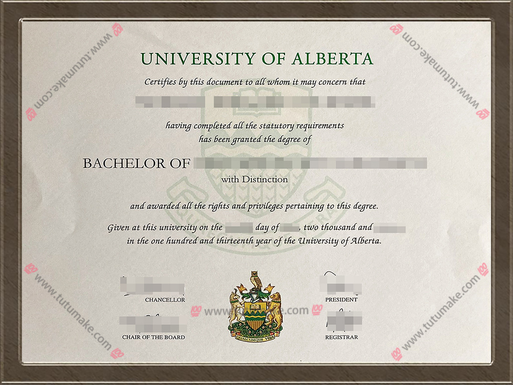 阿尔伯塔大学文凭University of Alberta degree2
