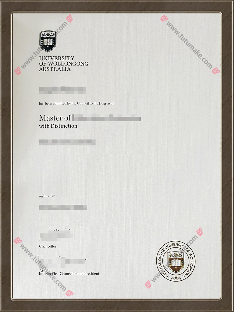 伍伦贡大学文凭University of Wollongong degree