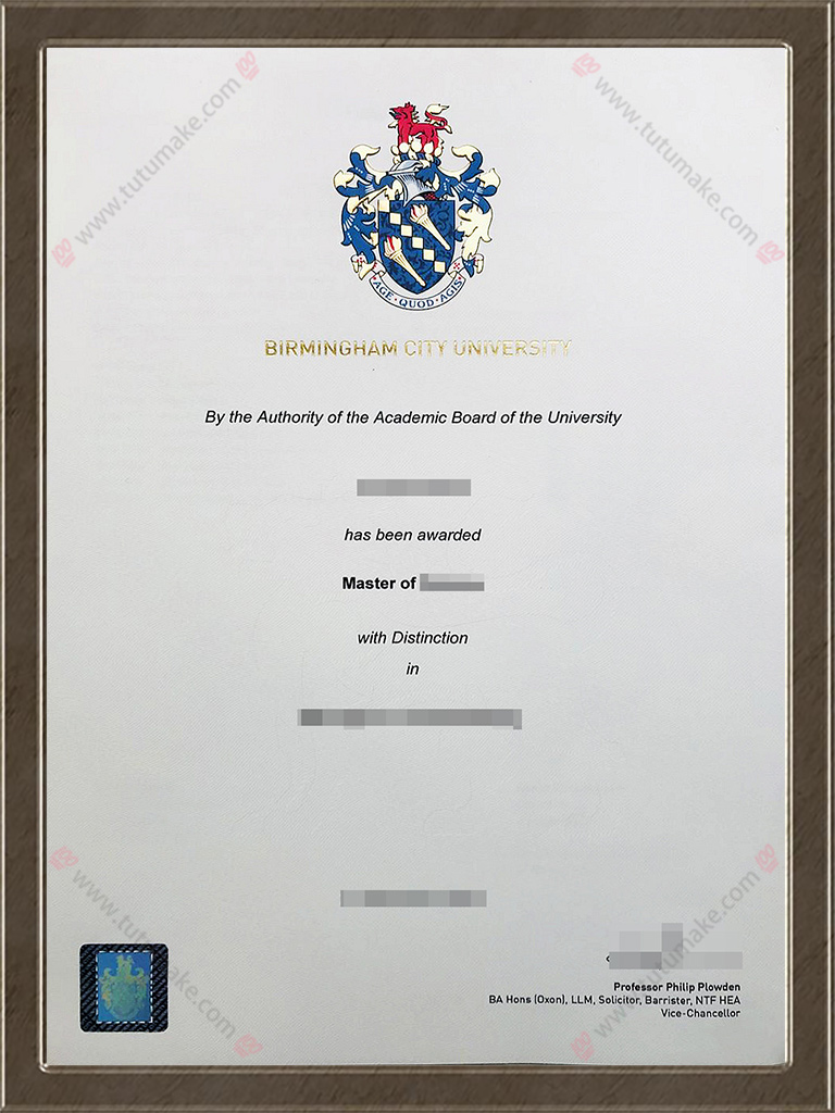 伯明翰城市大学文凭BCU degreeBirmingham City University degree