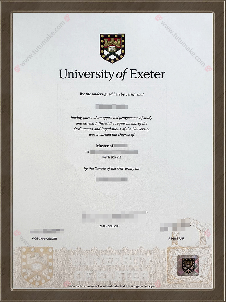 埃克塞特大学文凭University of Exeter degree
