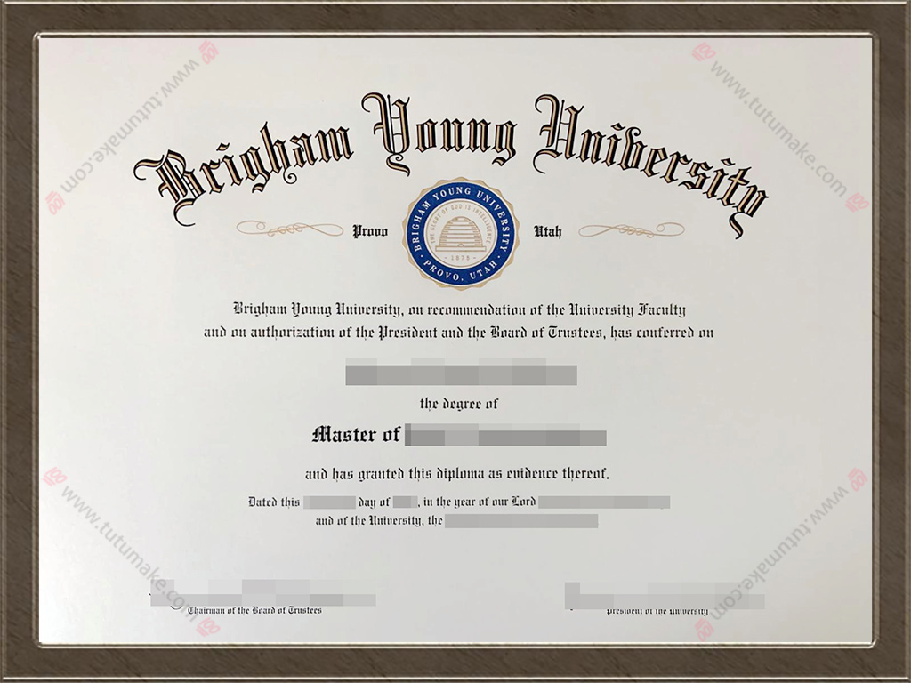 杨百翰大学文凭BYU degreeBrigham Young University degree