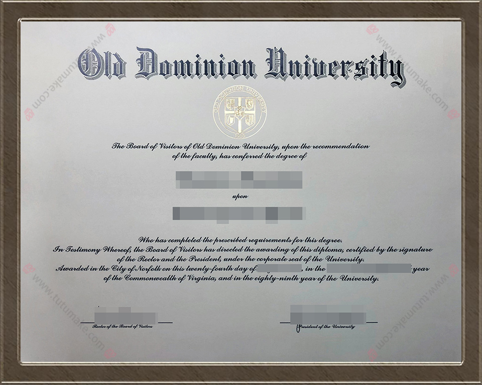 欧道明大学文凭ODU degree老道明大学文凭Old Dominion University degree