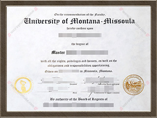 蒙大拿大学密苏拉分校文凭University of Montana Missoula degree1