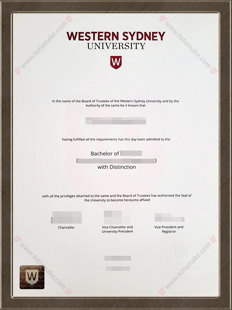 西悉尼大学文凭Western Sydney University degreeWSU degree