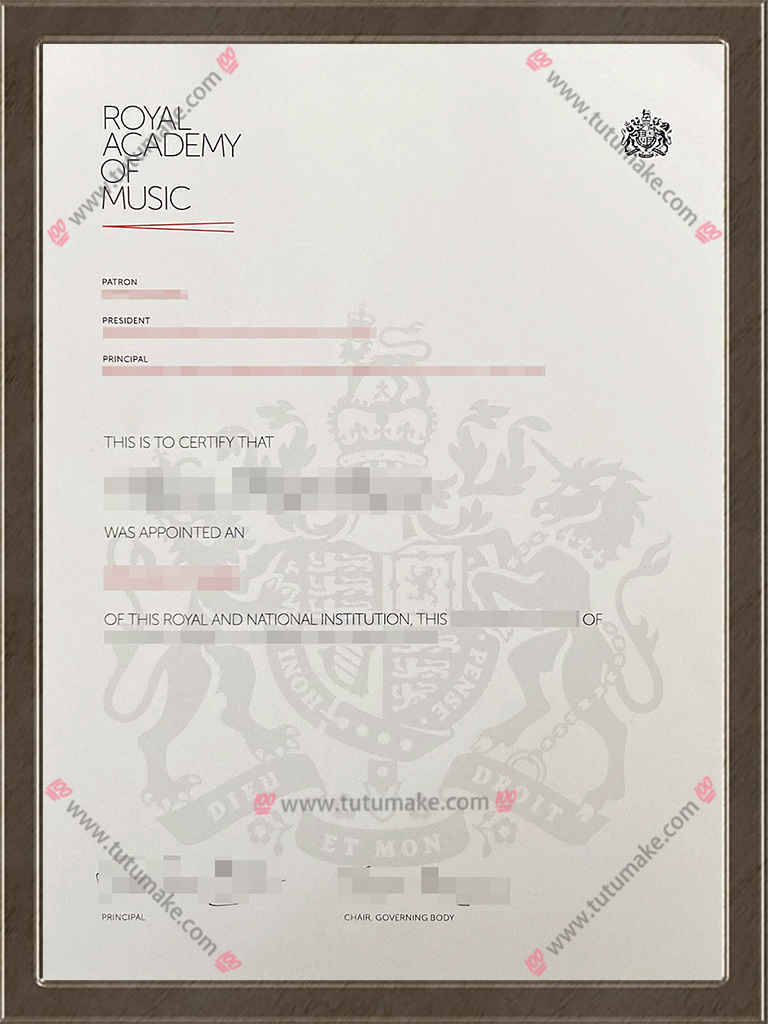 伦敦大学皇家音乐学院文凭RAM degreeRoyal Academy of Music degree