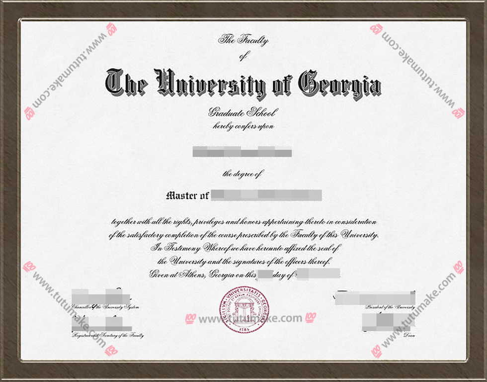 佐治亚大学文凭The University of Georgia degreeUGA degree