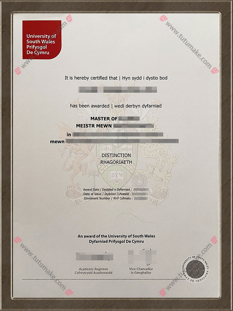 南威尔士大学文凭USW degreeThe University of South Wales degree