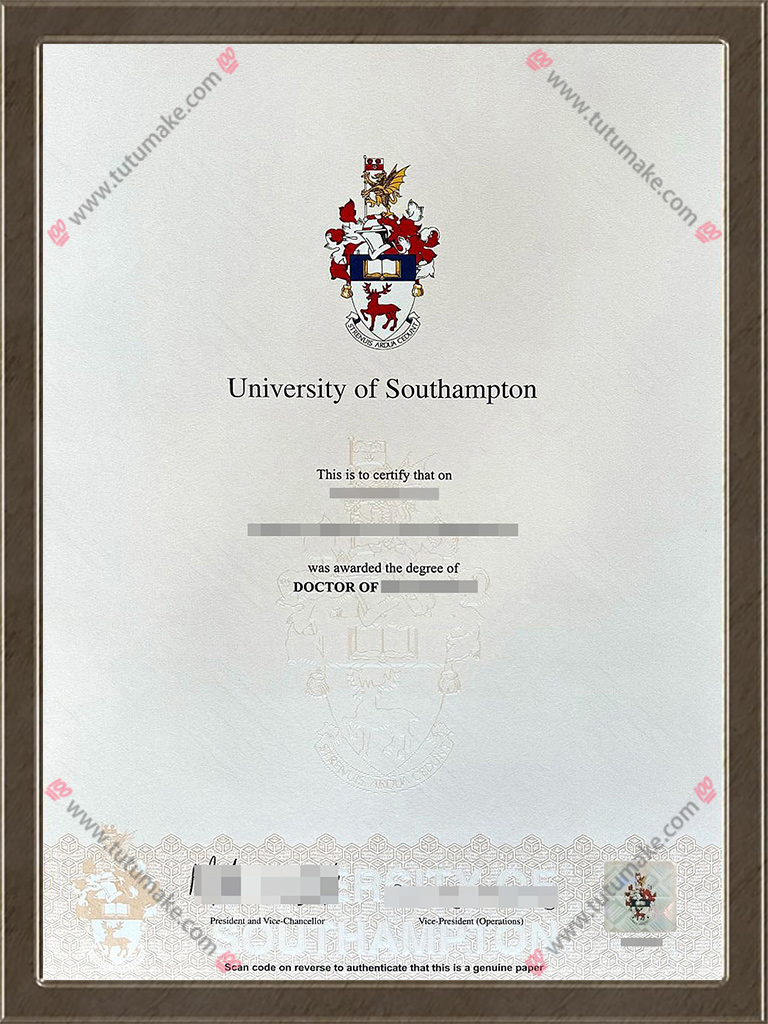 南安普顿大学文凭University of Southampton degree