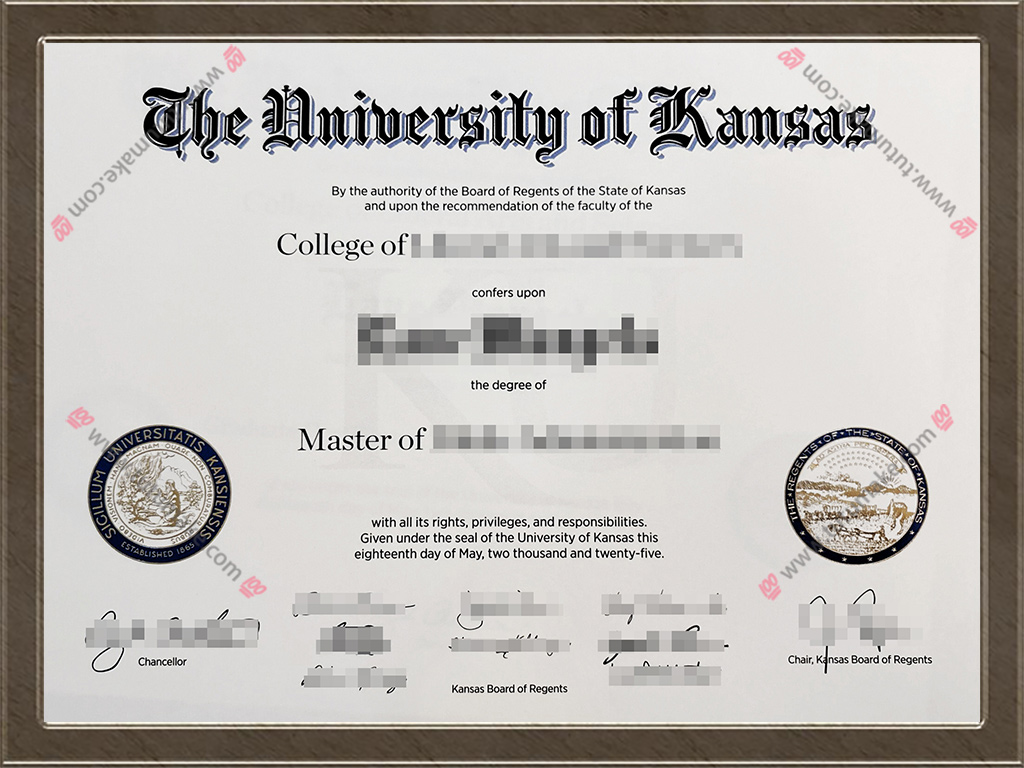 堪萨斯大学文凭University of Kansas degreeKU degree