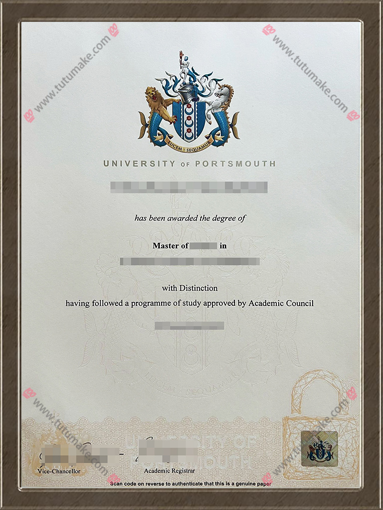 朴次茅斯大学文凭UoP degreeUniversity of Portsmouth degree