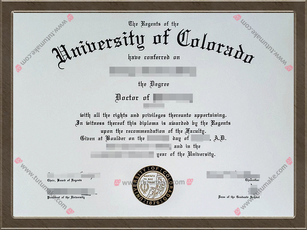 科罗拉多大学博尔德分校文凭University of Colorado Boulder degree