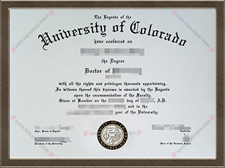 科罗拉多大学博尔德分校文凭University of Colorado Boulder degree1