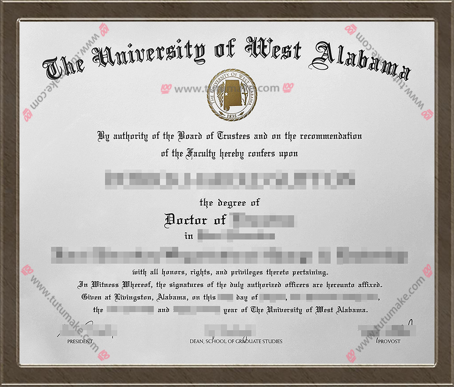 西阿拉巴马大学文凭The University of West Alabama degreeUWA degree