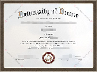 丹佛大学文凭University of Denver degree1