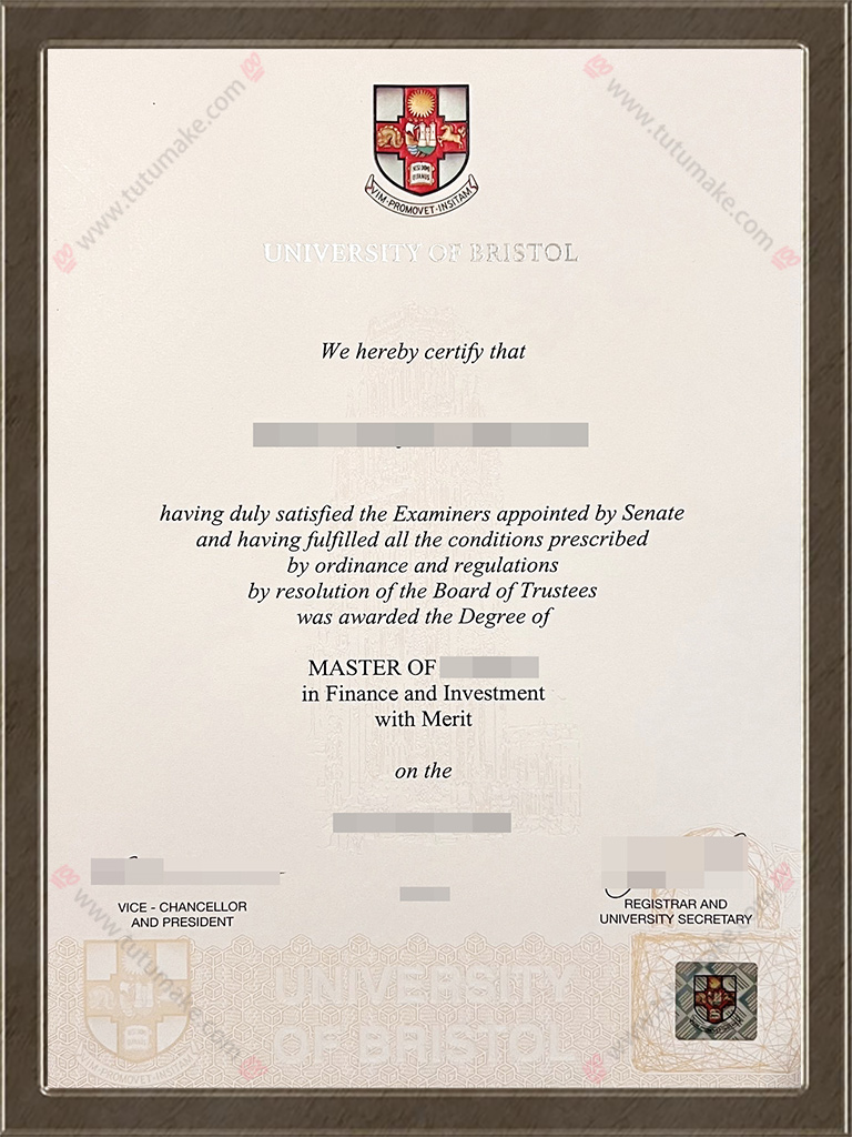 布里斯托大学文凭布大文凭University of Bristol degree