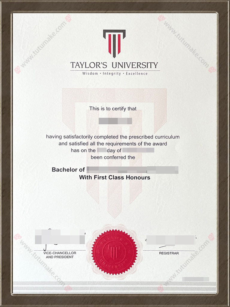 泰莱大学文凭Taylors University degree
