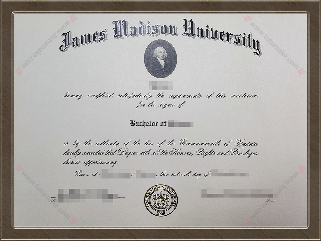詹姆斯麦迪逊大学文凭JMU degreeJames Madison University degree