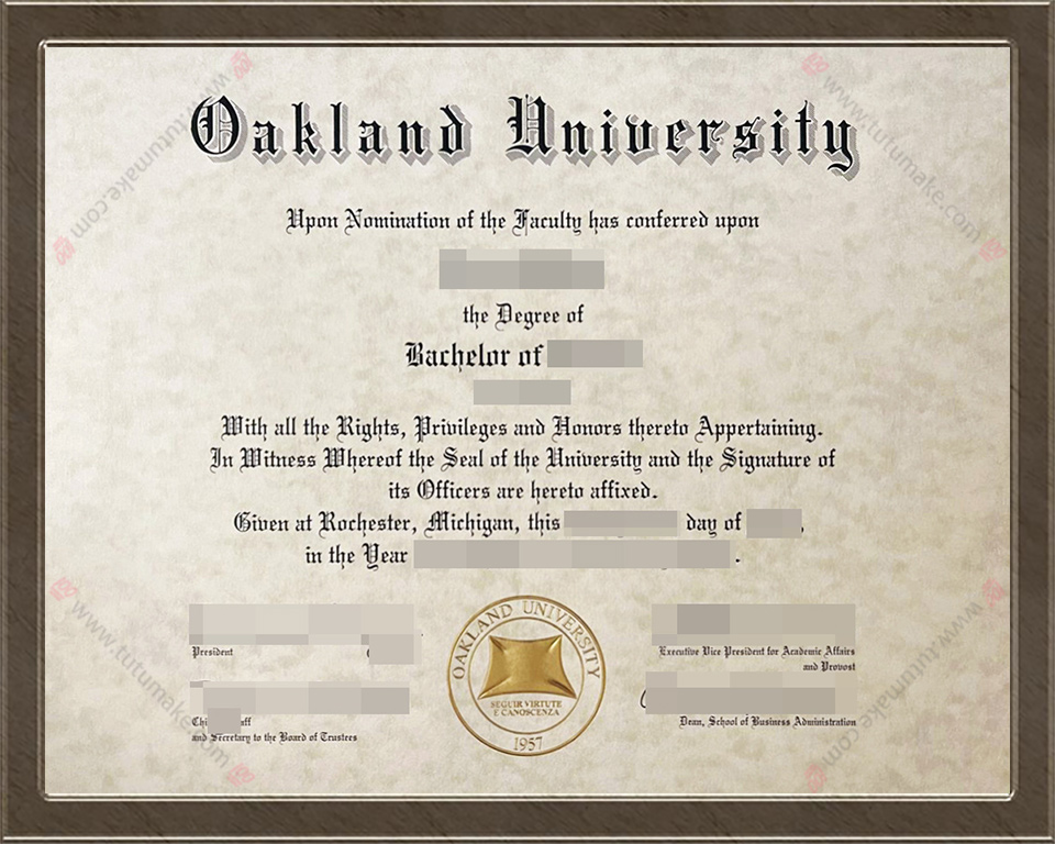 奥克兰大学文凭Oakland degreeOakland University degreeOU degree