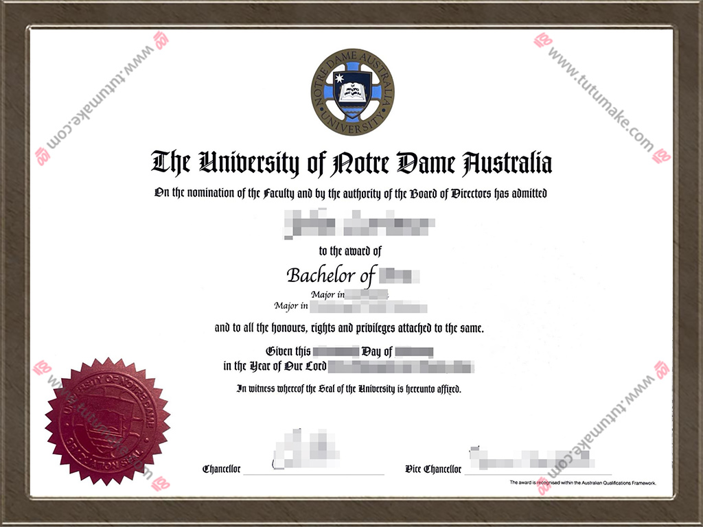 澳大利亚圣母大学文凭UNDA degreeThe University of Notre Dame Australia degree