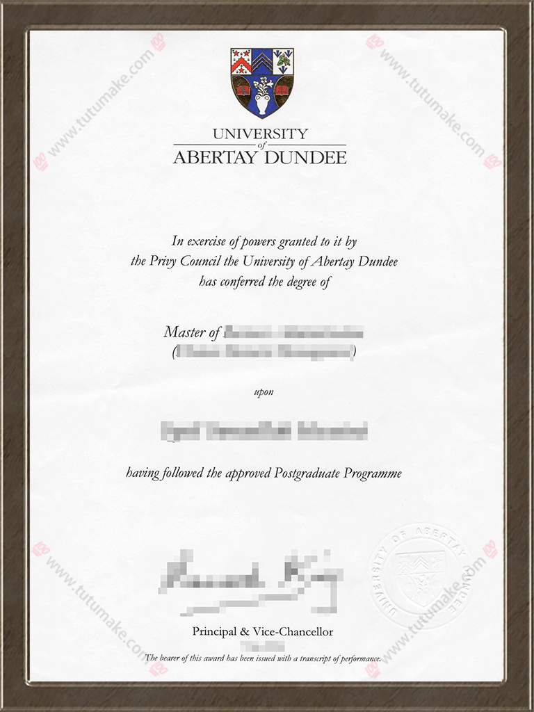 阿伯泰邓迪大学文凭University of Abertay Dundee degree