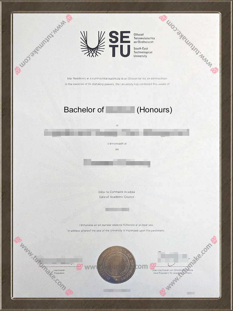 东南理工大学文凭SETU degreeSouth East Technological University degree