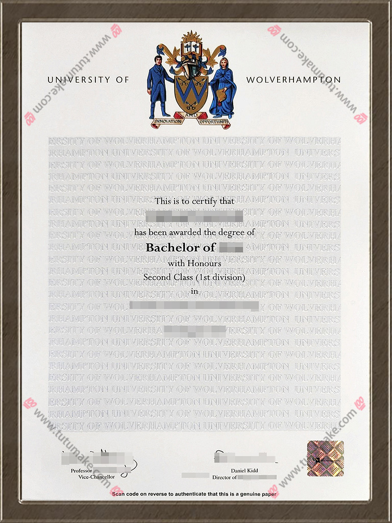 伍尔弗汉普顿大学文凭University of Wolverhampton degreeUoW degree