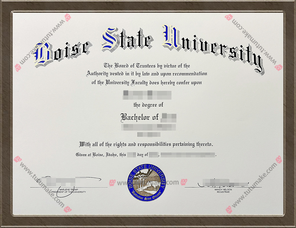 博伊西州立大学文凭树城州立大学文凭Boise State University degree