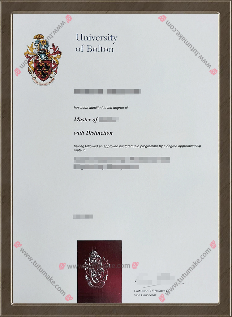 博尔顿大学文凭University of Bolton degree