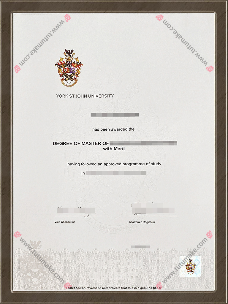 约克圣约翰大学文凭York St John University degree