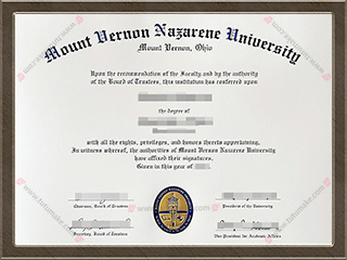 弗农山拿撒勒大学文凭Mount Vernon Nazarene University degree1